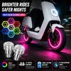 2Pcs Motion Sensor LED Neon Flash Lamp Single/Seven Colors Rim Strobe Warning Lamp  Bicycle Tire