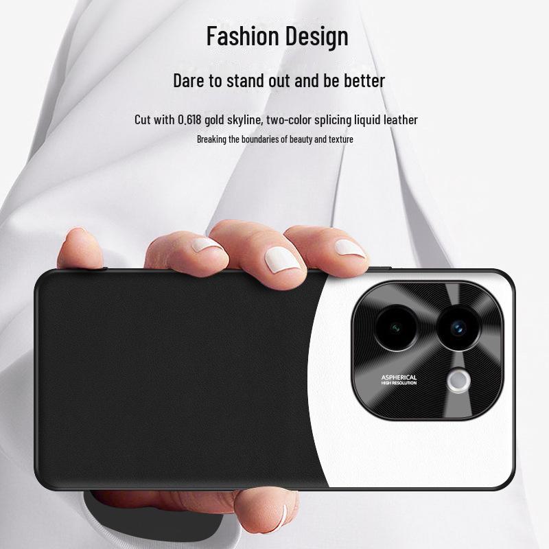 Vivo Y200 Liquid Leather Case: Anti-Fall and Anti-Fouling Protective Cover