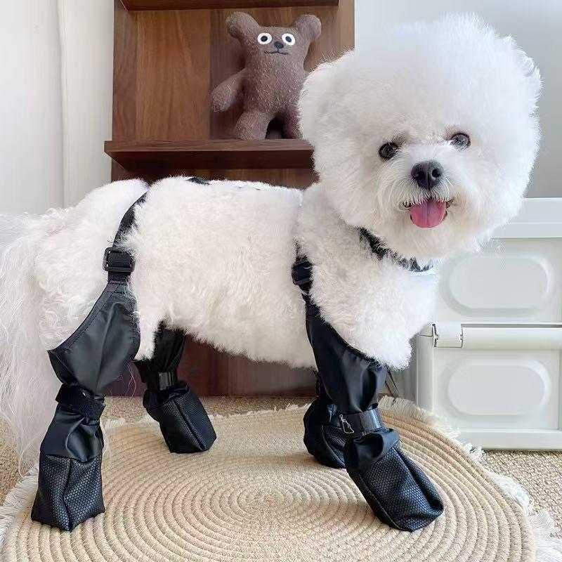 All-Season Ultra-Light Dog Shoes - Secure, Dirt-Resistant, Full Coverage Rain Boots for Small Pets