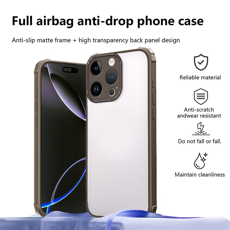 New Clear Armor Bumper Shockproof Phone Case For iPhone 17 16 15 Pro 14 13 12 11 17 Pro Max Transparent Silicone Hard Cover Capa