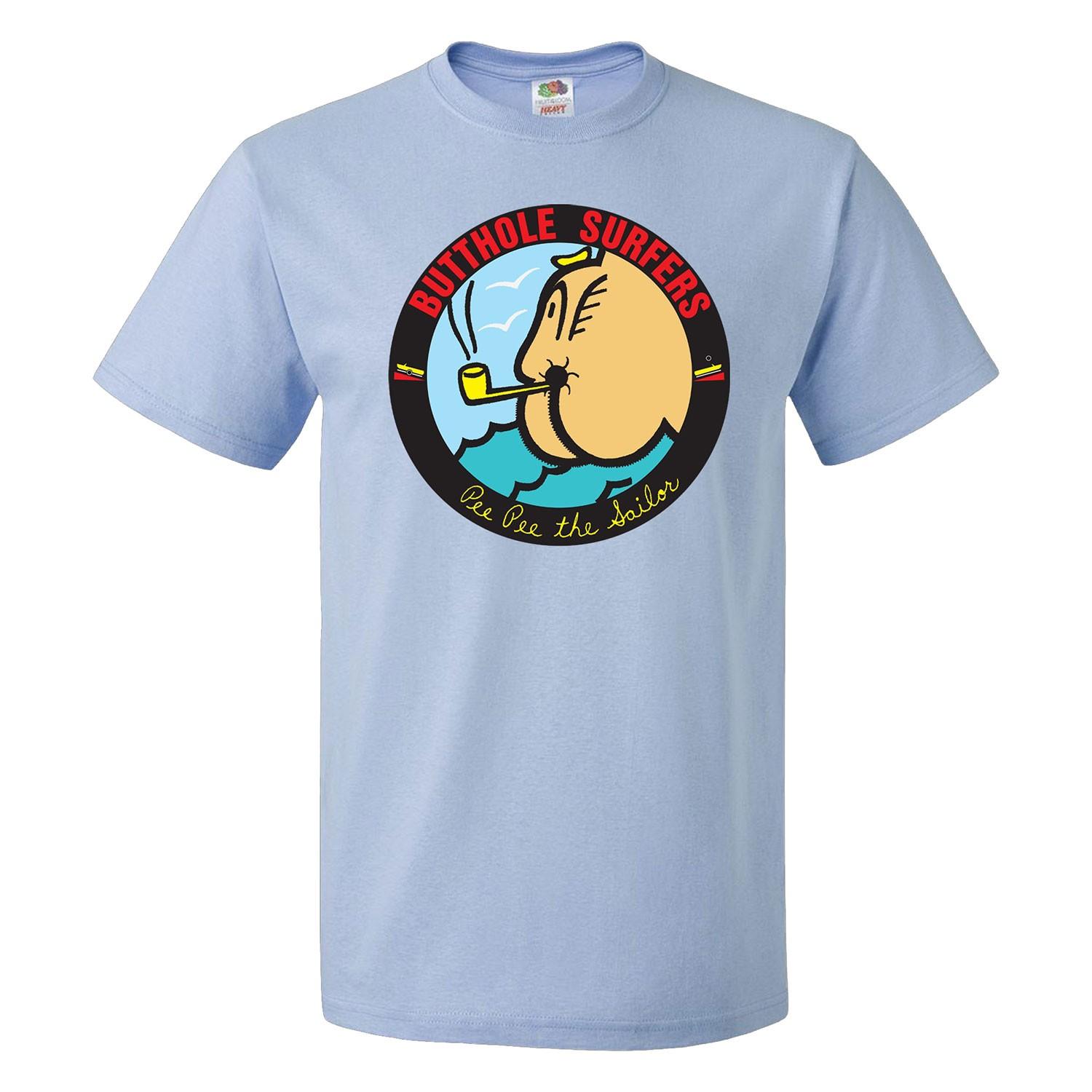 Men s Butthole Surfers Pee Pee the Sailor T-shirt Small Blue L
