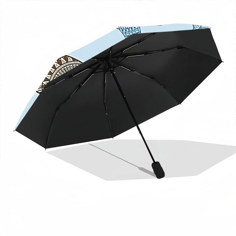 1pc Sea Creatures Pattern Automatic Folding Umbrella Durable Iron Frame,All Seasons Home Travel Outdoor Multifunctional Umbrella Yy251115059