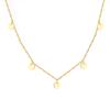Accessories Disc Pendant Necklace Stylish Simple Versatile Geometric Round Clavicle Chain Stainless Steel Gold Plated Necklace