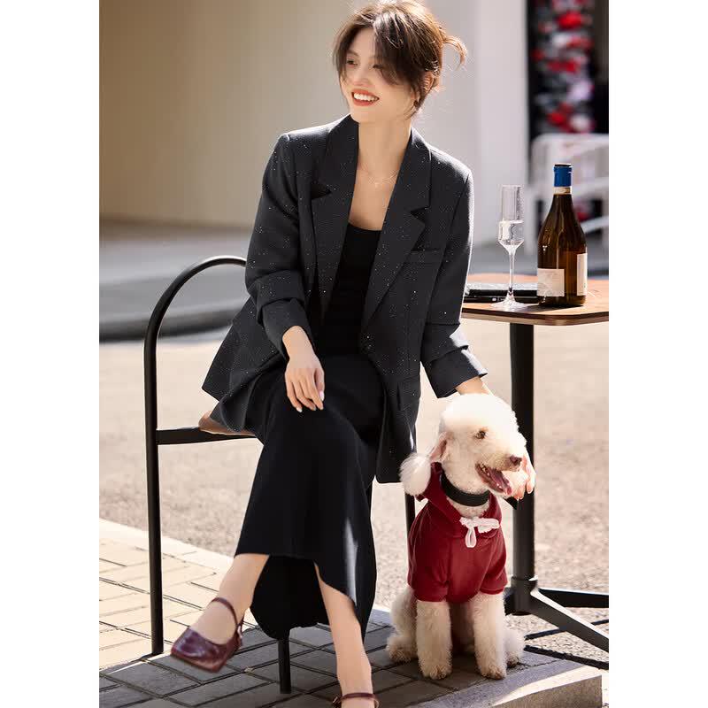 XWI Women s Professional Commute Blazer L темно серый