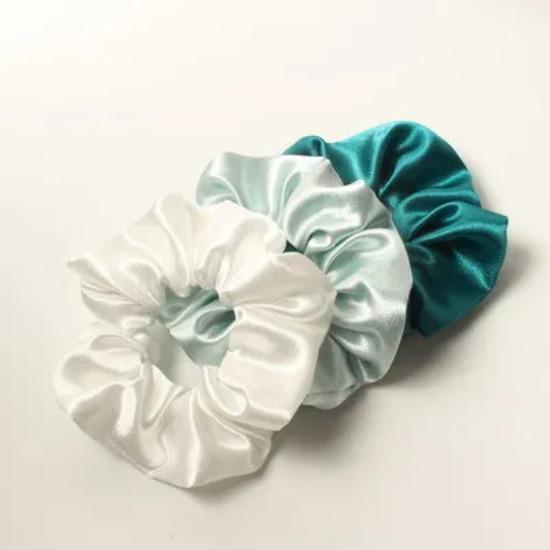 

Набор из 3 резинок-скранчи для женщин, резинки для волос, атласные резинки-скранчи для девочек, держатели для хвостиков для густых вьющихся волос, милые хвостики