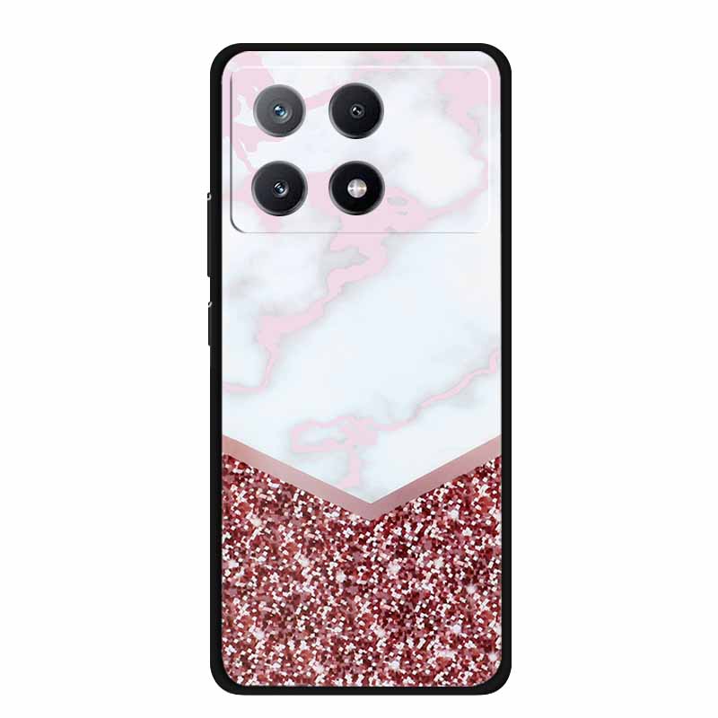 Marble Pattern Phone Case for Poco X6 Pro Clear Edge Cover Funda for Xiaomi Poco X 6 Pro Soft Transparent Coque Color Back Shell