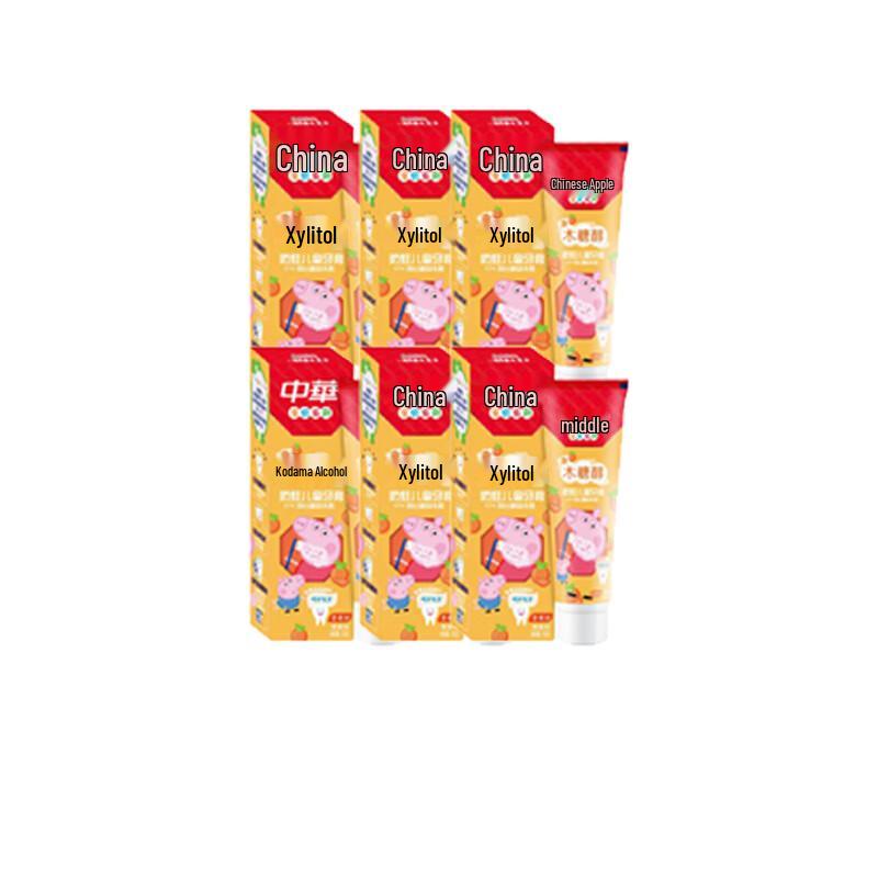 Zhonghua Kids Fluoride Toothpaste, Orange Flavor, 60g x 6