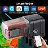 200ml/100ml/450ml/200ml Automatic Aquarium Fish Tank Feeder Intelligent Timing Food Dispenser Wifi Smart Phone App Remote Control Fish Feeding Device