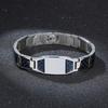 Carbon Fiber Bracelet Men Custom Star of David Logo Stainless Steel Hand Chain ID Bracelets For Dad Boyfriend Gift
