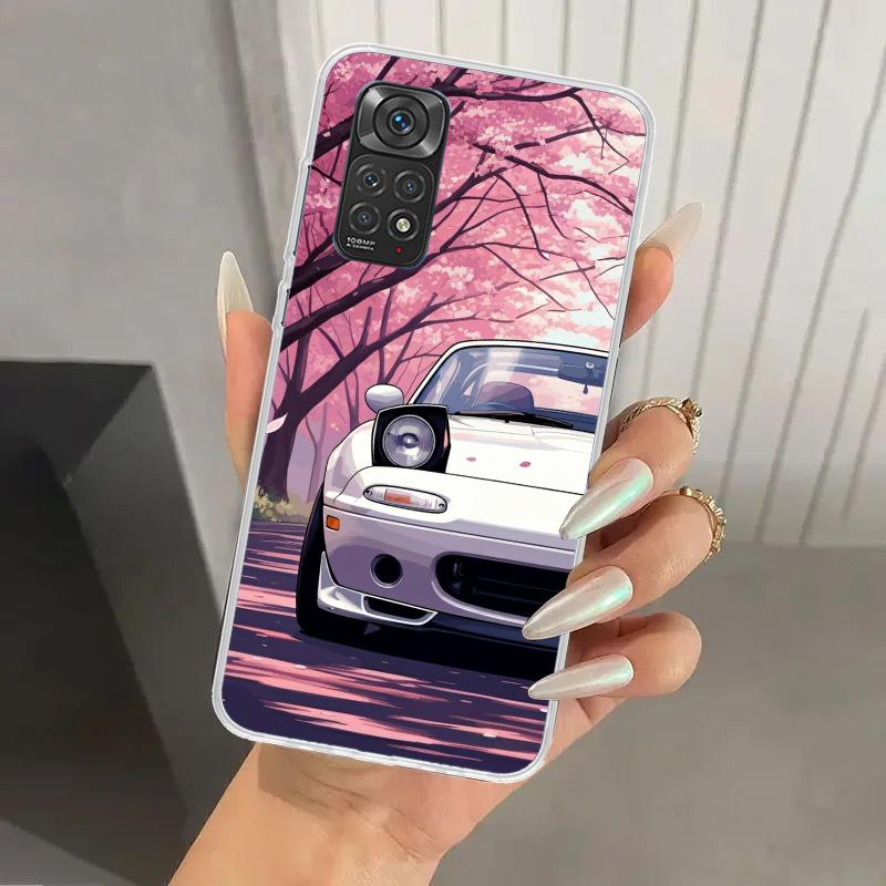 JDM Car MX5 Cute Phone Case for Xiaomi Redmi Note 15 14 14S 13 12S 12 Pro 11S 11 Plus 11T 11E 10S Soft Funda Print Shell Redmi N