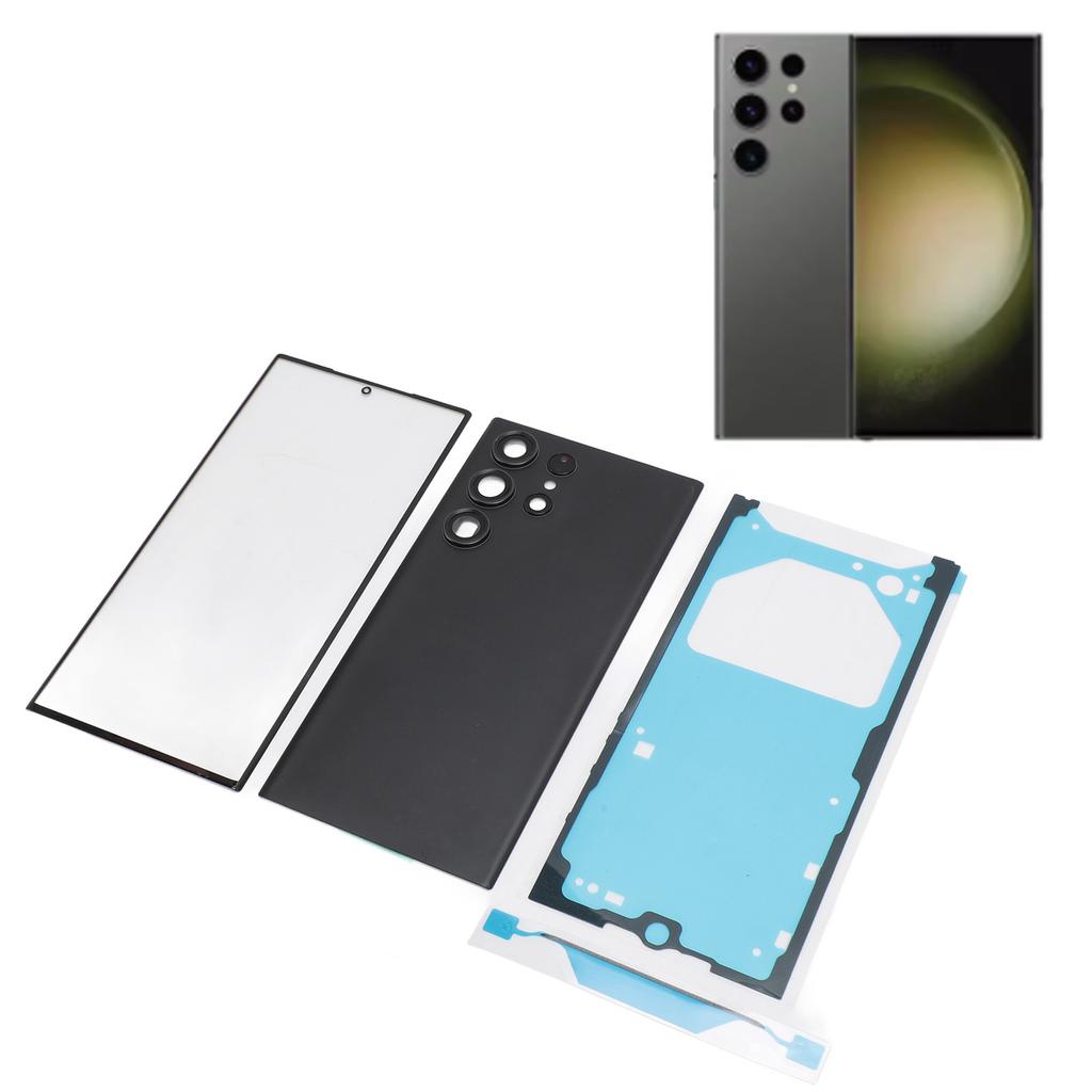Phone Back Glass Cover Front Glass Outer Screen with Pre Installed Camera Lens Repair Tools Replacement Kit for 3 5G