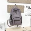 Lightweight schoolbag female solid color water-proof multi-pocket computer commuting backpack college student class travel backpack
