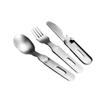 3-in-1 camping tableware stainless steel retro fruit knife and fork meal spoon travel picnic portable