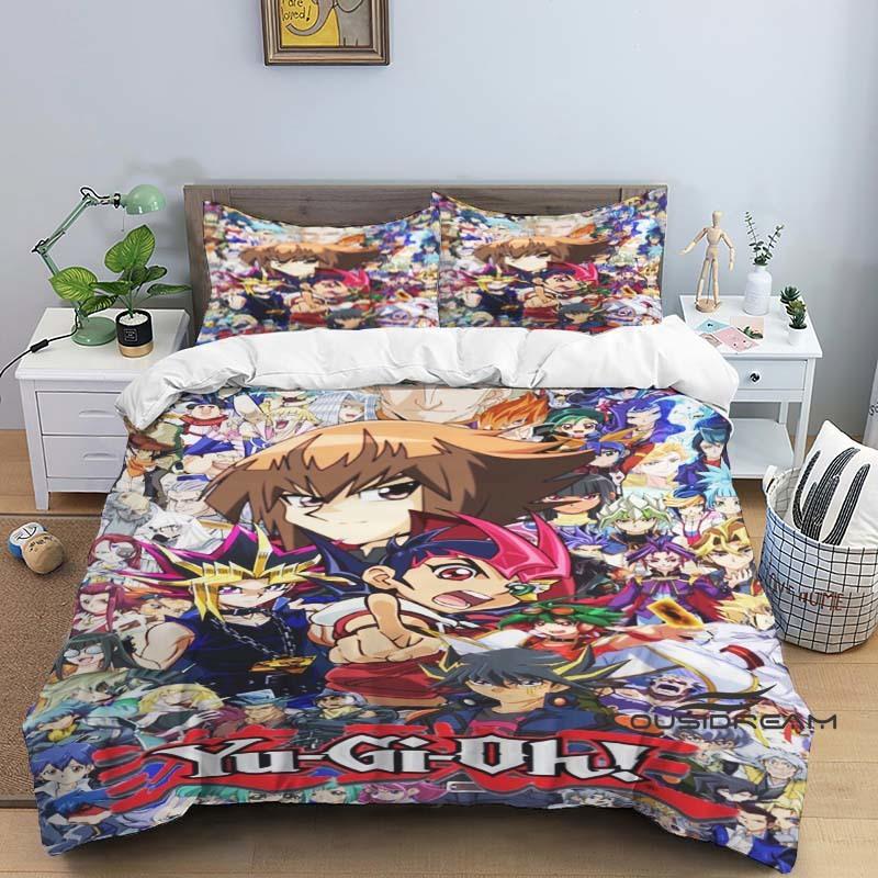 

This three-piece cartoon-print (Yu-Gi-Oh!) bedding set—including one duvet cover and two pillowcases—makes for the perfect holid 135x200cm