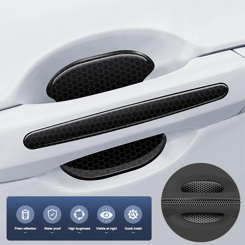Car Door Handle Sticker Protective Film Door Bowl Protector Trim Sticker Universal Anti-Scratch Protection Car Handle Bowl Strip Interior Mirrors 6