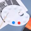 White Painting Supplies Color Mixing Paint Pigment Tray Round Palette For Watercolor Gouache Acrylic Painting Art Supplies
