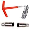 3PCS Car Universal T-Handle Dual Use Spark Plug Wrench Kit Remover Installer Joint Spark Plug Socket Wrench Tool