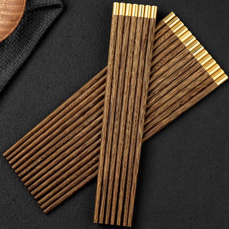 10 Pairs Wooden Chopsticks 25cm Long Chinese Chopsticks Set Japanese Korean Food Chop Sticks Sushi Sticks Wood Kitchen Tableware