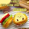Squeeze Food Stress Toy Sensory Decompression Toy For Children Adult Soft PVC Sandwich Play Food for Tension Eliminate