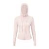 Damen atmungsaktive Kapuzen-Yogajacke Langarm Fitness Top Activewear