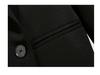 Chic 2025 Women's Loose Black Suit Coat - British Style, Korean-Inspired, Casual Professional Fashion