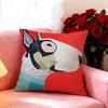 Fun Cartoon Bull Terrier Series Cushion Cover Premium Soft Pillowcase SkinFriendly  MultiPurpose for Home Office Travel