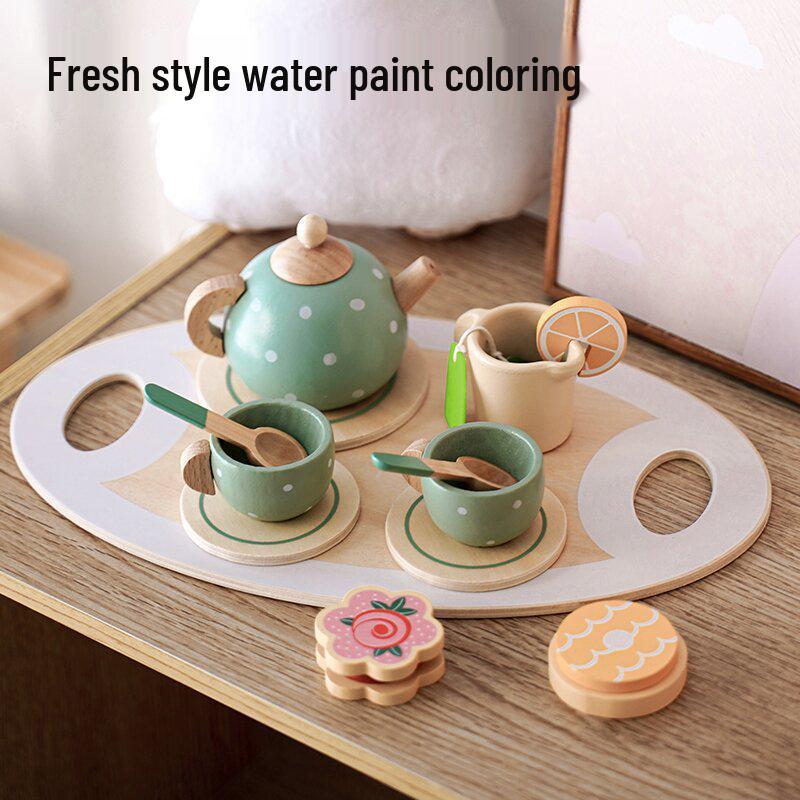Royal Afternoon Tea Wooden Pretend Play Set for Kids - Enhances Social Skills and Family Interaction