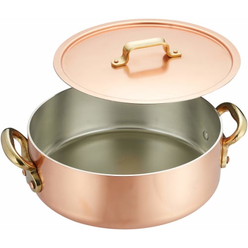 Endo Shoji Commercial Etoile Saucepan, 24cm, Copper, Brass, and Tin, Made In Japan, AST14024