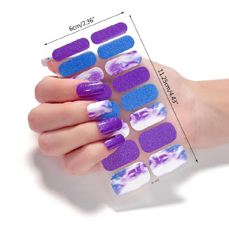 Gradient Nail Art Stickers Full Wrap Nail Stickers Self-Adhesive Nail Art Decals