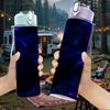 1PC Dark Blue Purple Lightning Storm Print 750ml Color Plastic Sports Water Bottle Leakproof Flip Straw Lid Suitable for Sports Office Home Use