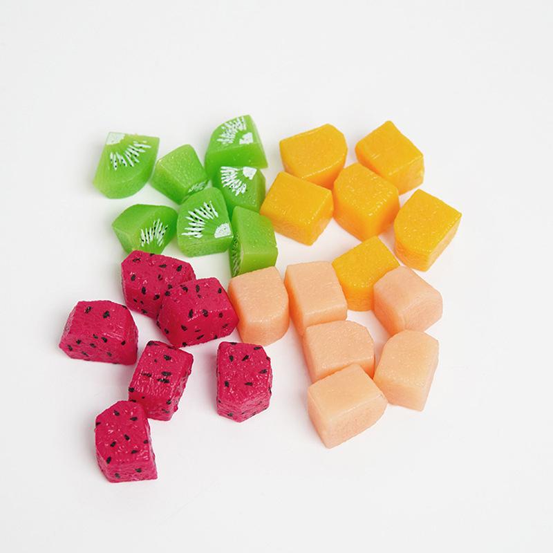 DIY Fruit Pie Materials: Kiwi & Dragon Fruit Play Food Pieces - Handmade Model Ornaments & Props