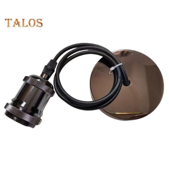 

Комплект шнура для подвесного светильника E27 с большим ввинчивающимся патроном для лампы, кабель длиной 1 м, подвесной светильник, простая установка, металлическое основание в винтажном стиле для лампочки, домашний декор A