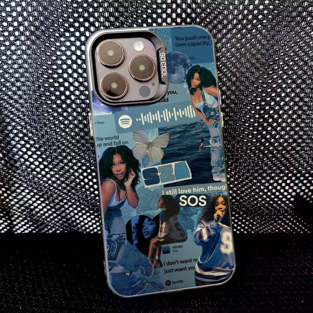 Singer S-SZA Lana Phone Case For iPhone 16,15,14,13,12,11,8,7,Pro,Max,Plus,Mini,XS,SE Anti Fall Black Matte Hard