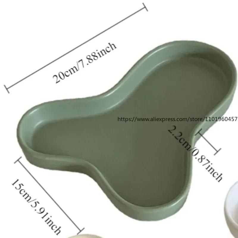 Nordic Irregular Ceramic Tray Kitchen Items Cake Stand Coffee Table Tray Dessert Aromatherapy Jewelry Storage Trays Decorative