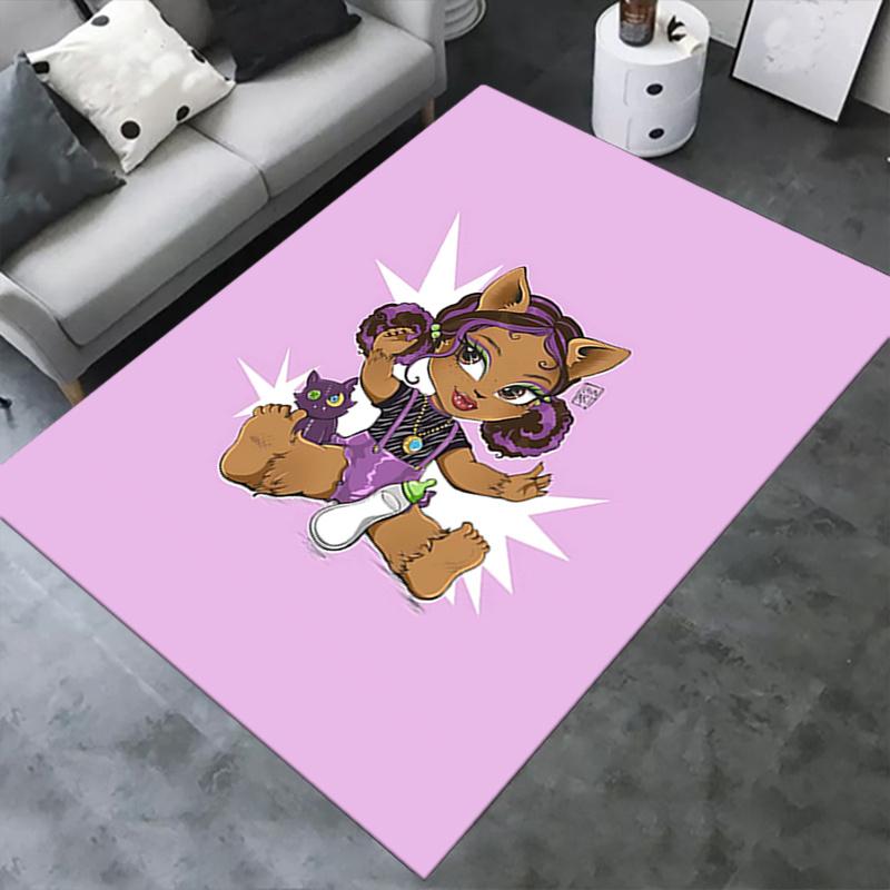 Monster High Office Chair Mat - Cute Cartoon Kitten Decor for Home Office, Living Room, Bedroom Gift Idea.122318a