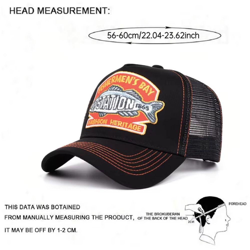 Breathable Fishing Cap Baseball Cap Sports Snapback Hat Summer Trucker Hat Camping Hiking