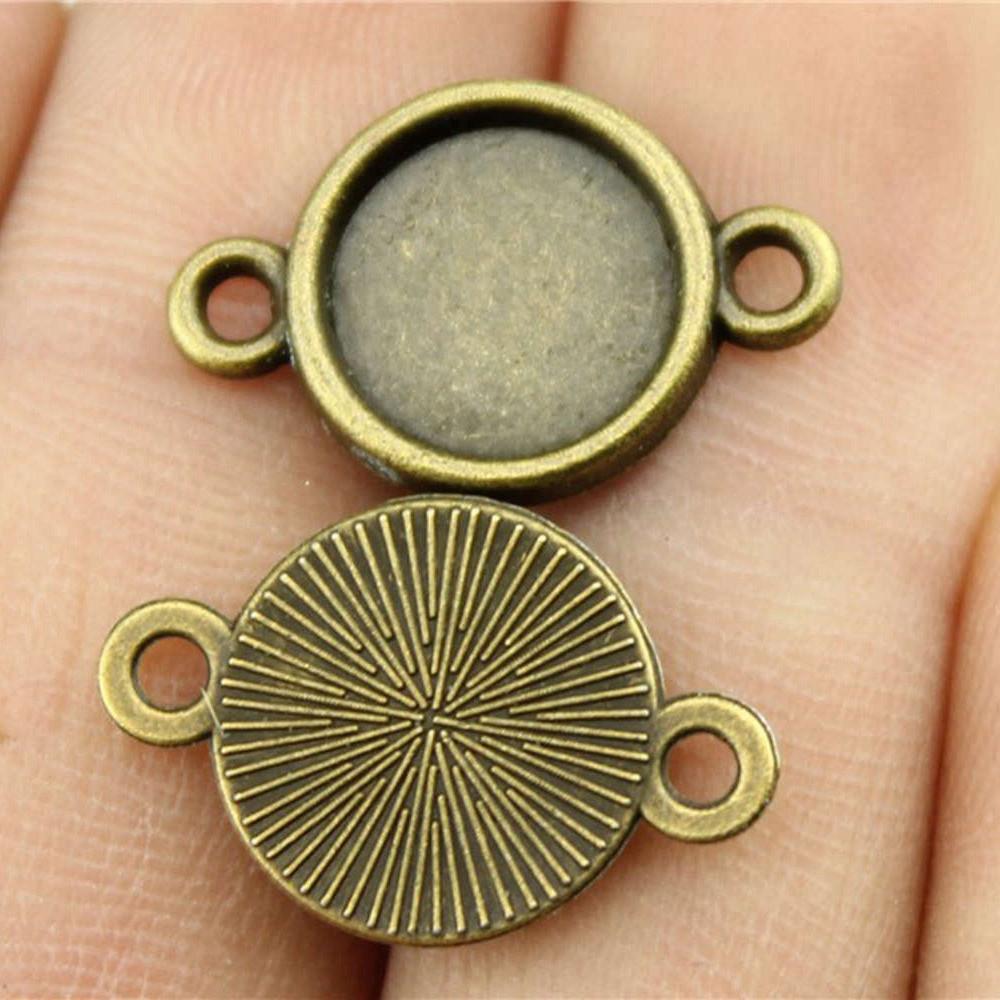 Fit Round 12mm Glass Cabochon Base Setting Tray Accessories Parts Men Jewelry New Arrivals Cheap Cute Stuff