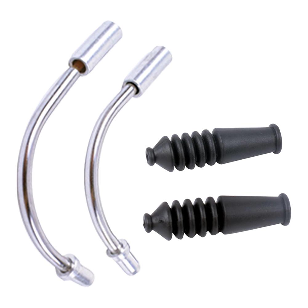 Aluminum Bicycle V Brake Noodles Bend Tube Cable Guide Rubber Head Hose Brake Bicycle Parts MTB Accessories