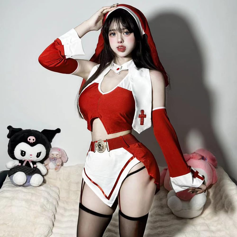 Sister Extremely set [YAISHN] Cosplay, Sexy, Open-chested, Nun, Cross, Sexy, Erotic, See-Through, Saint, Pastor, Missionary, Church, Choir, Cute,