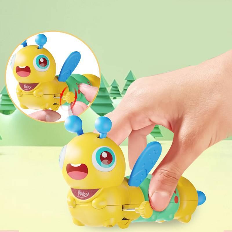 Colorful Baby Bee Winding Toy For Infants With Fun Stretching Caterpillar Design