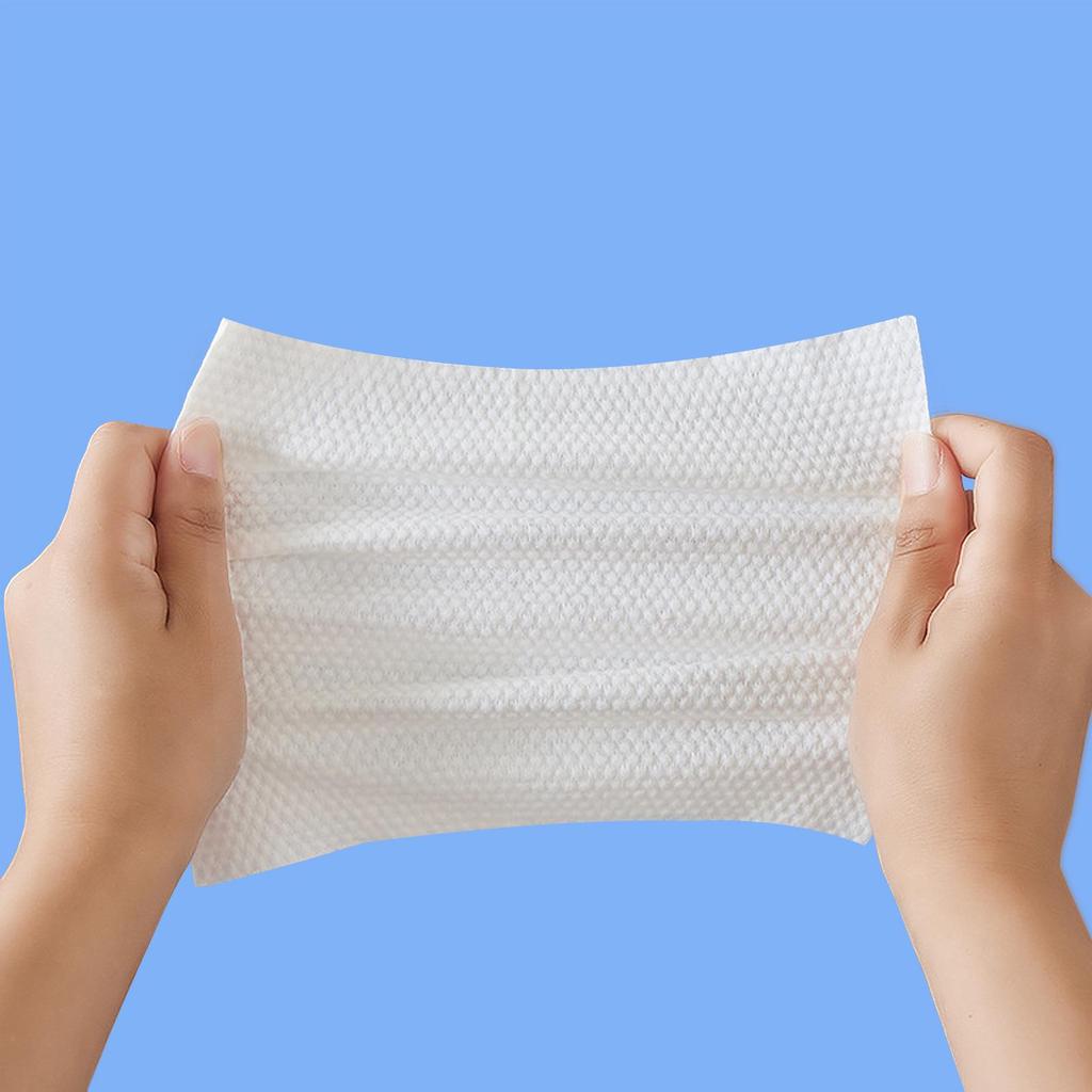 Large Disposable Cotton Face Wash Towels - Thickened, Lint-Free, Soft & Absorbent for Home Use