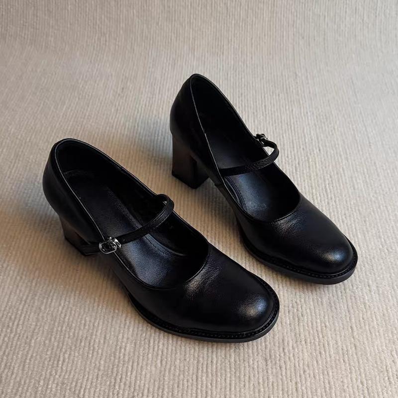 

Sexy High Heels Mary Jane Shoes Women Chunky Designer Shallow Shoes for Woman Elegant Sandals New Pumps Fad Mujer 37
