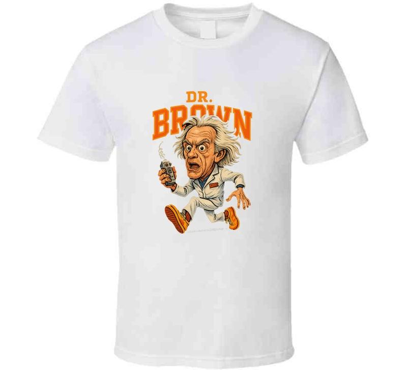 Back To The Future Doc Retro Movie Caricature Unisex T-Shirt XXL