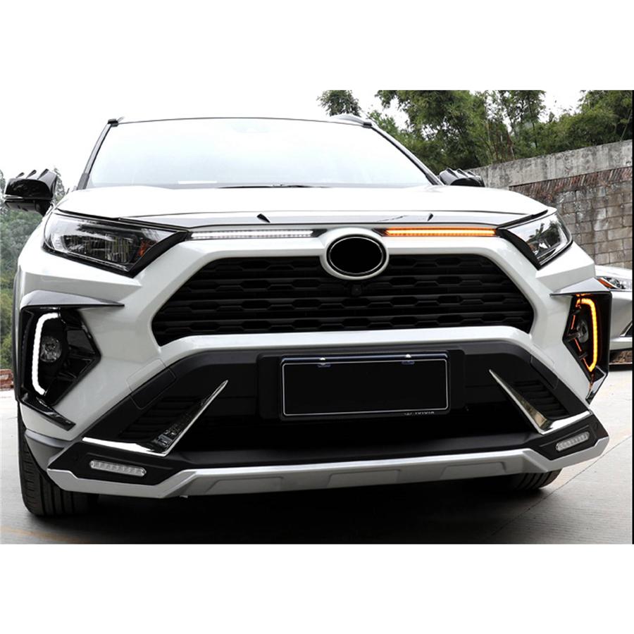 Přední LED světla pro denní svícení DRL Blinkry pro 2019-2021 Toyota RAV4