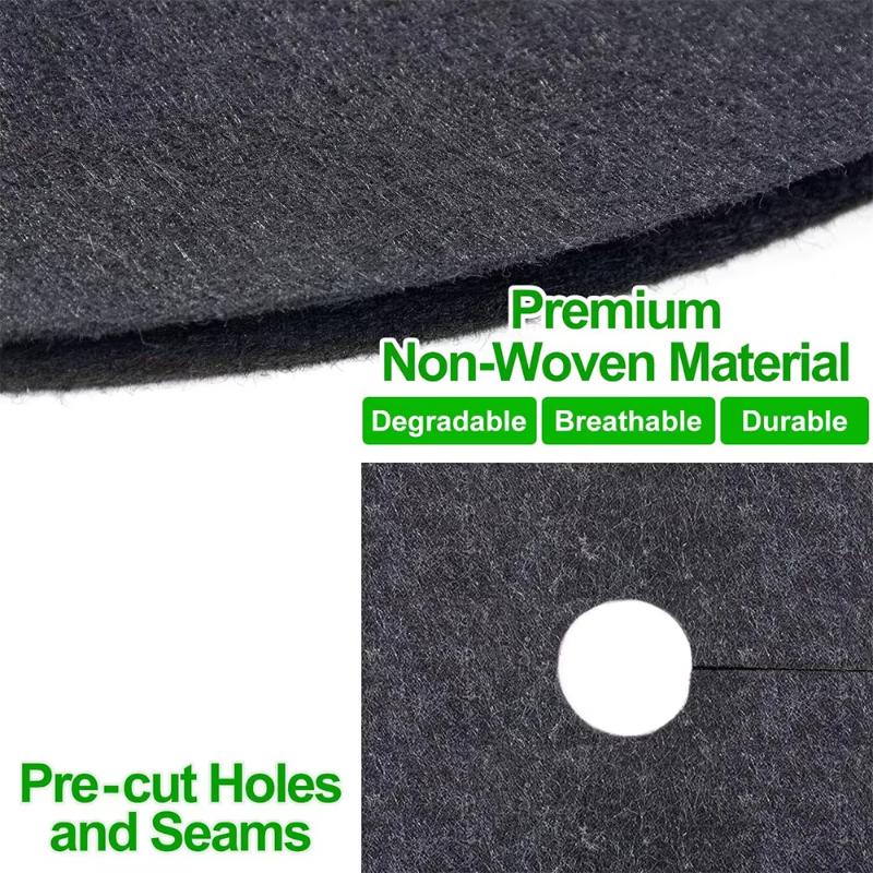 10PCS Tree Protection Weed Mats Ecological Control Non-Woven Cloth Mulch Ring Round Weed Barrier Plant Cover for Orchard Garden