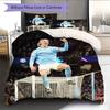 Erling Haaland Pattern Bedding Home Decoration Birthday Gift ( 1 Duvet Cover + 2 Pillowcase, Without Core),fan Merchandise.