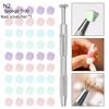 Colorful Square Nail Sponge Set Gradient Nails Brush Soft Mini Nails Smudge Tool Diy Manicure Makeup Sponge With Grabbing Pen