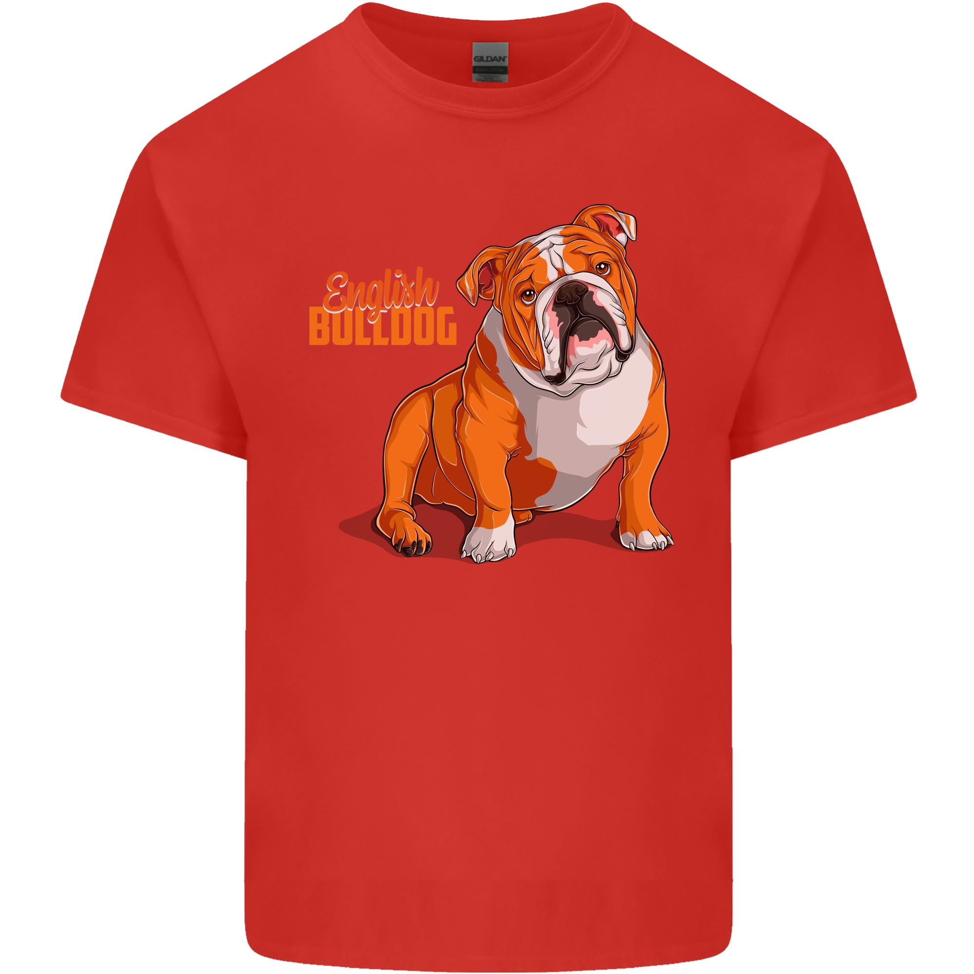 An English Bulldog Dog Illustration Unisexs Light Cotton TShirt S