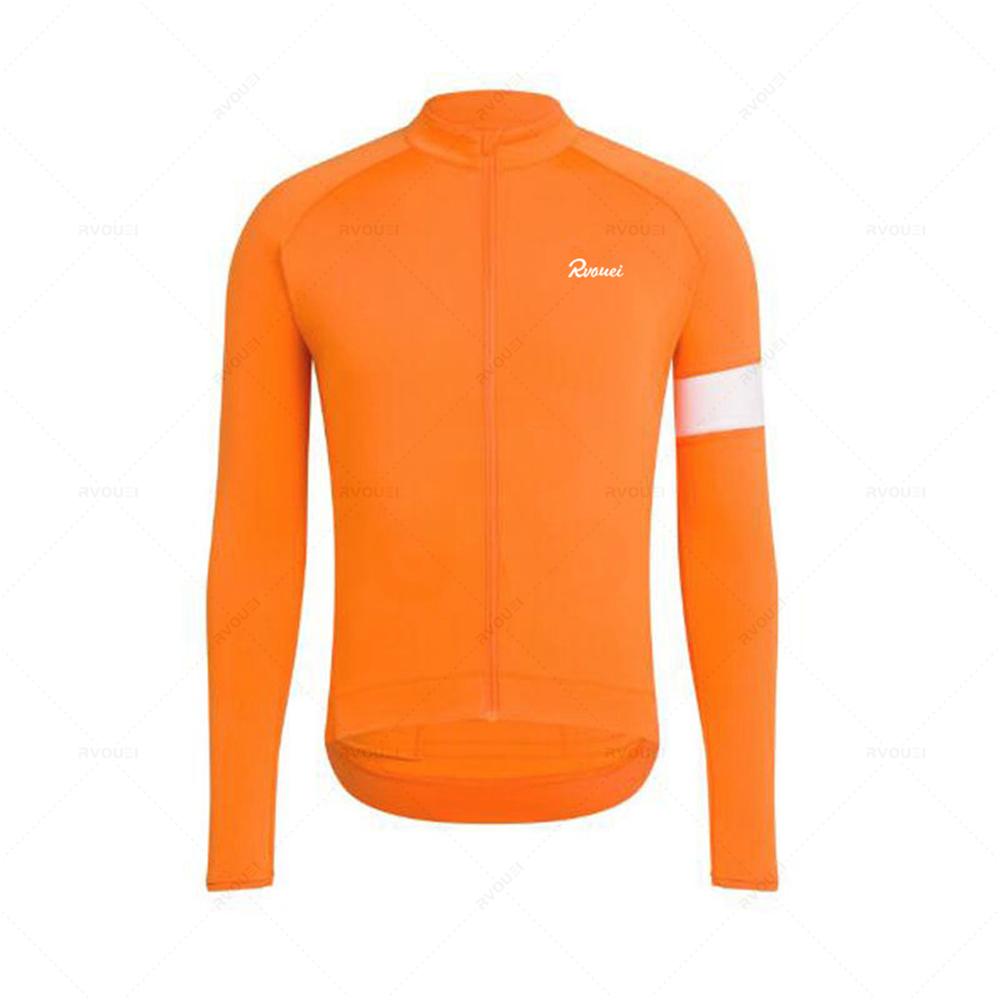 New Rvouei Profession Team Spring Long Sleeve Cycling Jersey Set Men Bicycle Clothes MTB Bike Jersey Bib Pants Kit Ropa Ciclismo
