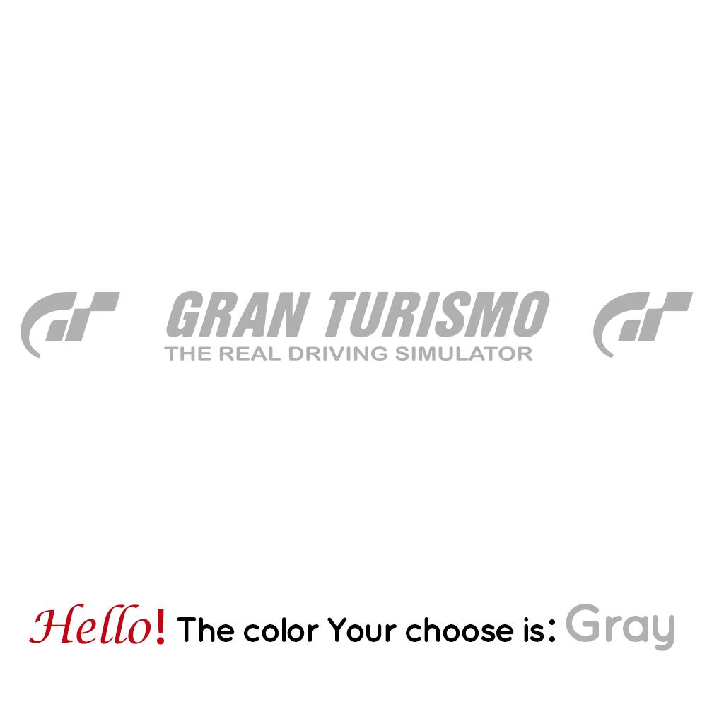 

Fashion Windshield Gran Turismo Car Stickers Voiture Fashion Vinyl Decal Car Decorative Accessories Black/White Vinyl Sticker L 100X10cm сірий колір